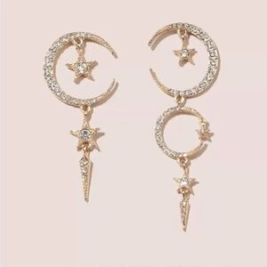 Gold Star Hoop Earrings M604